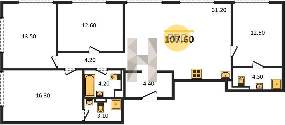 Планировка квартиры 1056