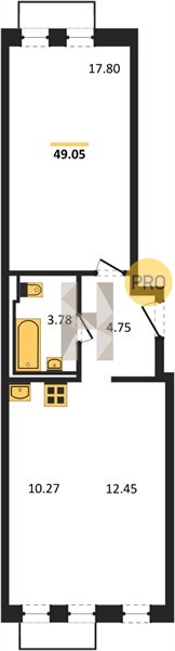 Планировка квартиры 12200