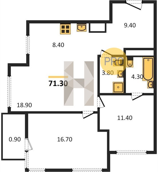 Планировка квартиры 1237