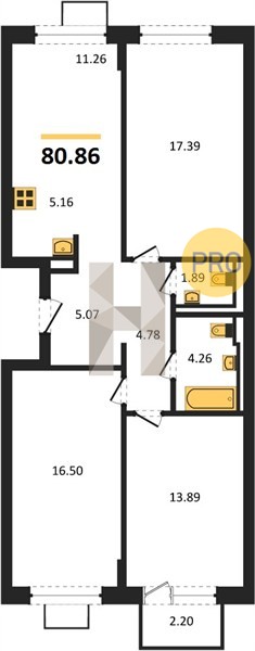 Планировка квартиры 12419