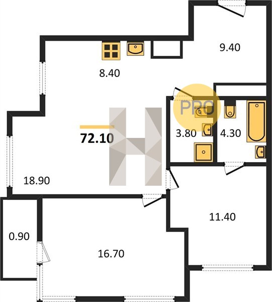 Планировка квартиры 1247
