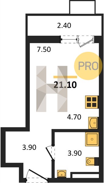 Планировка квартиры 21210