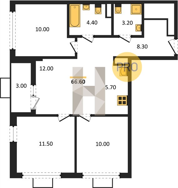 Планировка квартиры 21370
