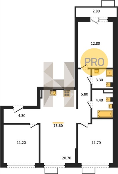 Планировка квартиры 21413