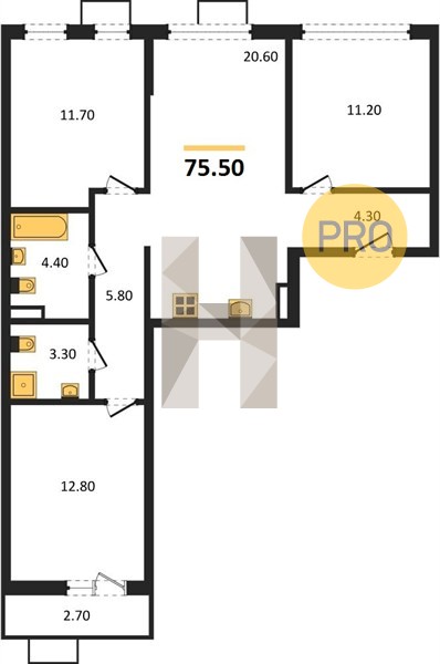 Планировка квартиры 21443