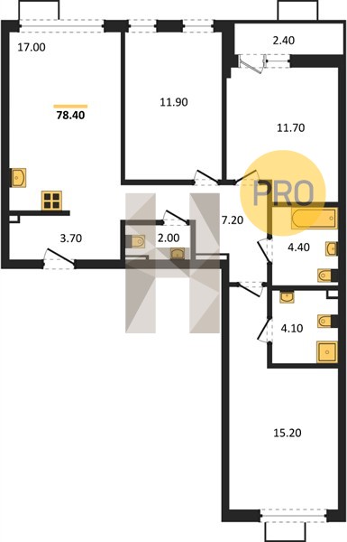 Планировка квартиры 21539