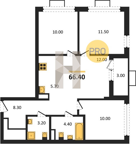 Планировка квартиры 22540