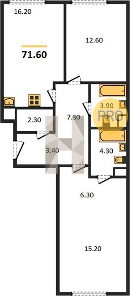 Планировка квартиры 2303