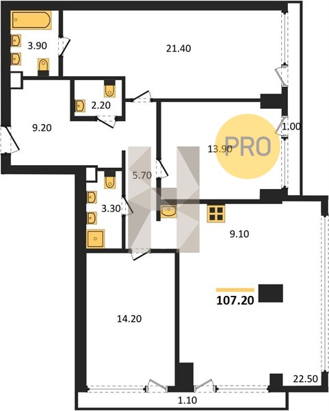 Планировка квартиры 3340