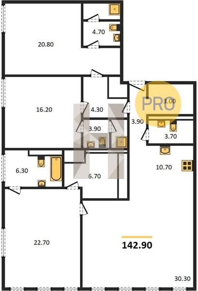 Планировка квартиры 3802