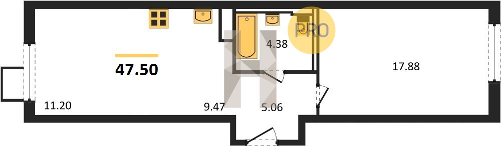 Планировка квартиры 3840