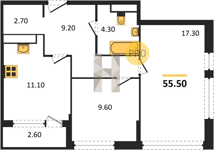 Планировка квартиры 4550