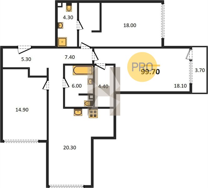 Планировка квартиры 4645