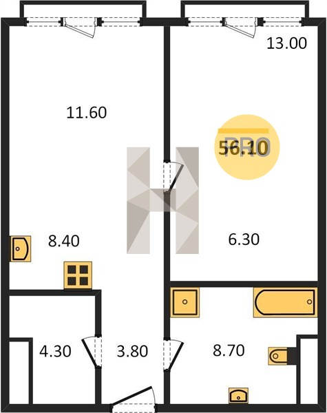 Планировка квартиры 5336