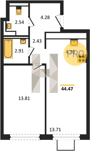 Планировка квартиры 8800